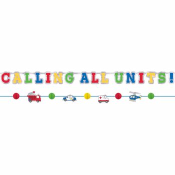 Calling All Units banner with emergency vehicles.