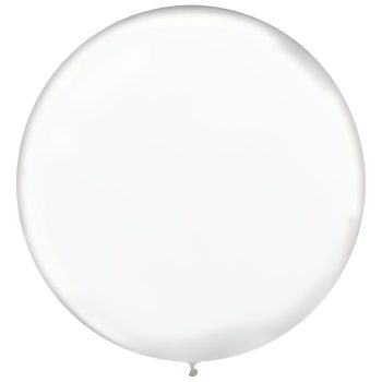 White round balloon on plain background.