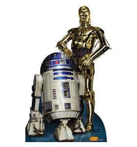 Two robots from a popular science fiction.