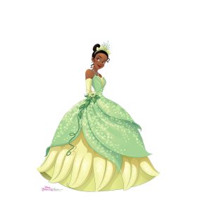 Princess in a green and yellow gown.