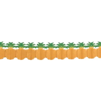 Row of cartoon pineapples in line.
