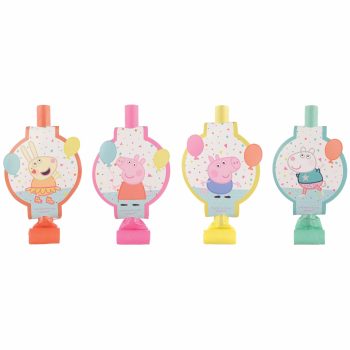 Cartoon character blowouts with colorful designs.
