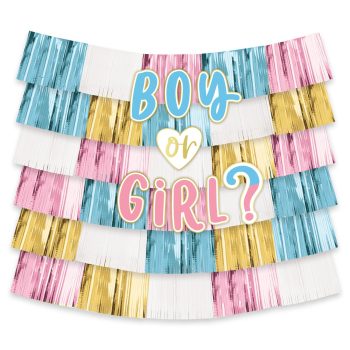 Gender Reveal Deluxe Backdrop Decorating Kit 15ct.