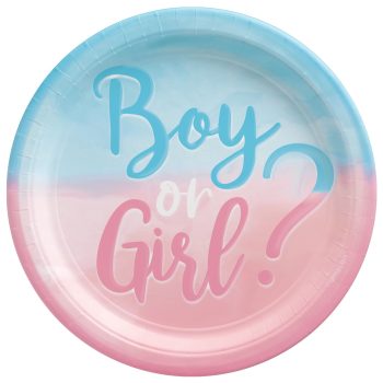 The Big Reveal 7" Round Plate 8ct.