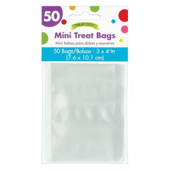 Mini Clear Plastic Treat Bags 50ct