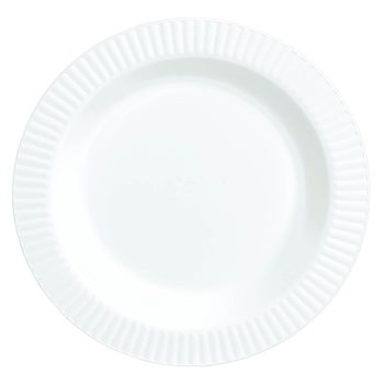 White Premium Plastic Round Plates, 7 1/2" 32ct