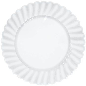 SALE-Clear Premium Plastic Scallop Plates, 7 1/2" 12ct