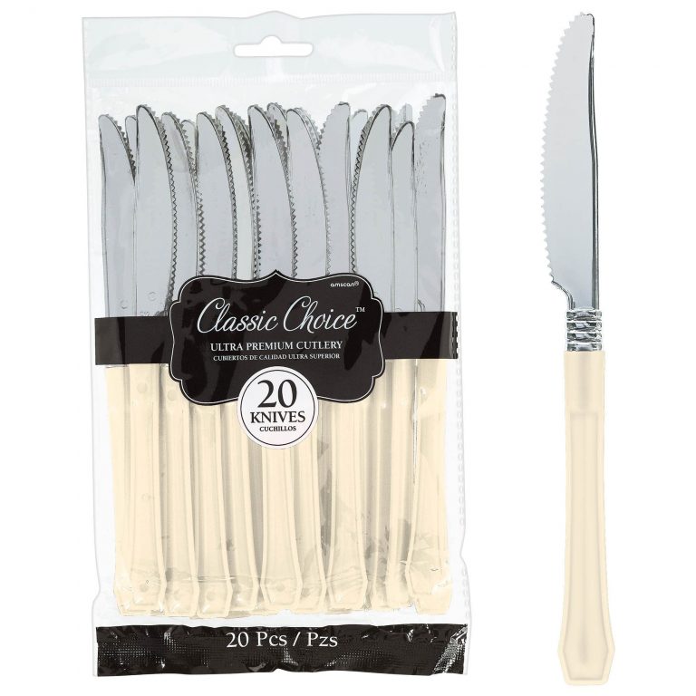 Classic Choice Premium Cutlery Knives - Vanilla Créme 20ct