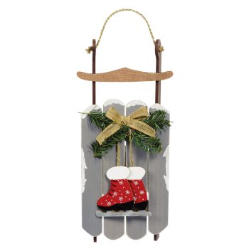 SALE - Sled Embellished Hanging Sign