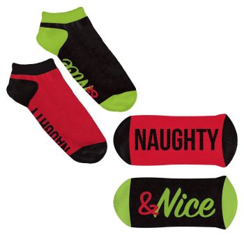 SALE - Naughty and Nice No Show Socks 2ct