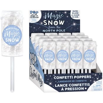 Snow Confetti Poppers, 2ct