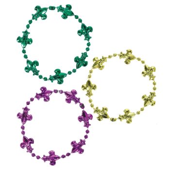 Mardi Gras Bead Bracelets 4ct