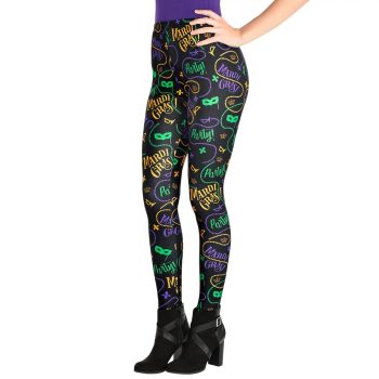 Mardi Gras Leggings - Adult Plus