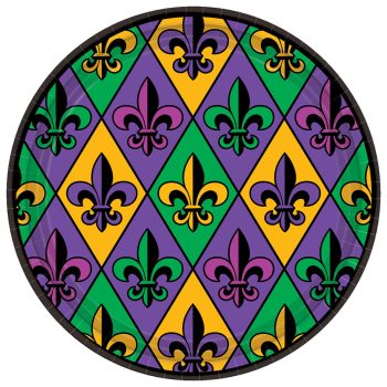Mardi Gras Fleur-de-Lis, 7in, 18ct