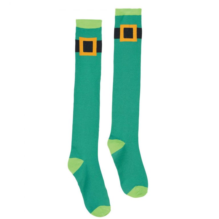 Saint Patrick's Day Knee High Socks - Leprechaun Belt 2ct