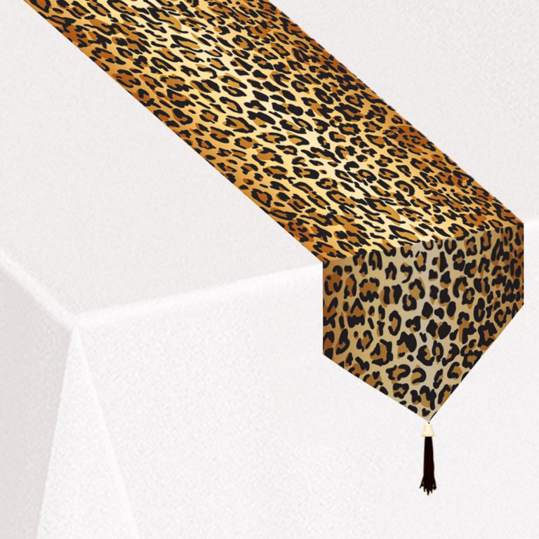 Printed Leopard Print Table Runner, 11in x 6ft