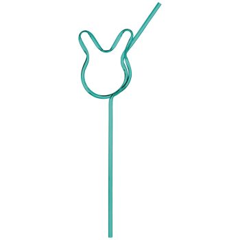 Bunny Shaped Fun Straw - Blue