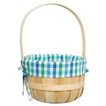 Round Basket w/Liner - Blue