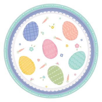 Pretty Pastels Easter Plates, 7in, 8ct