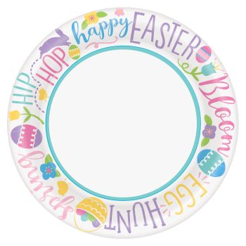 Hoppy Easter Round Plates, 6 3/4" 40ct