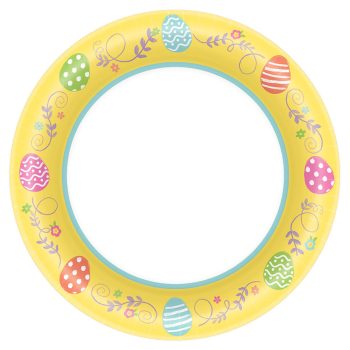 Egg-Cellent Easter Round Plates, 6 3/4" 40ct