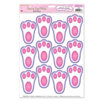Bunny Paw Prints Peel N Place, 12pcs