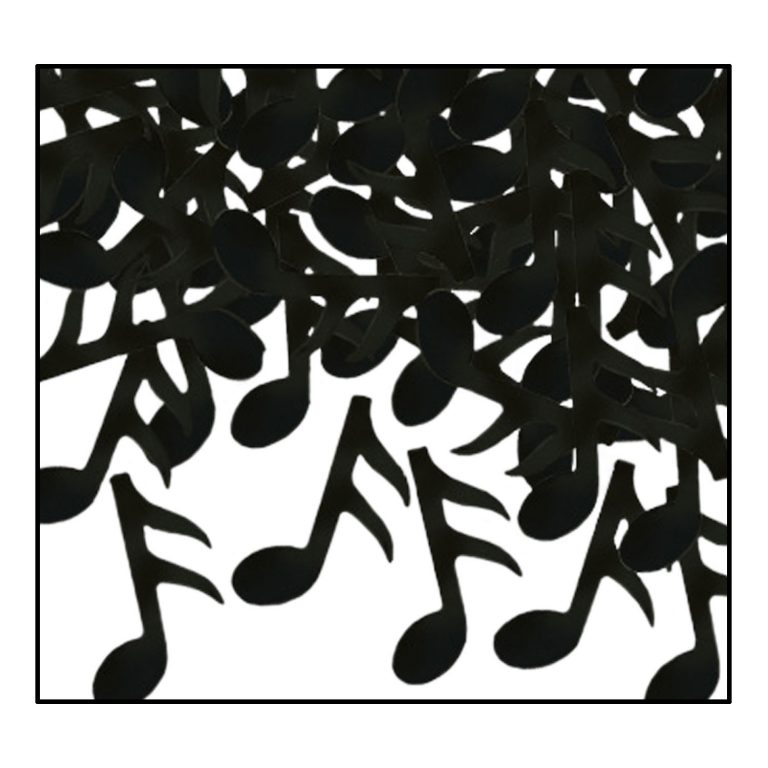 Black Fanci-Fetti Musical Notes, 1oz