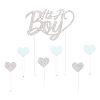 It's A Boy Cake Topper, 4.5in x 7in