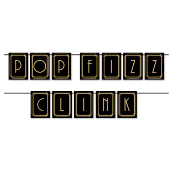 Pop, Fizz, Clink Streamer, 6.25in x 8ft