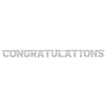 Silver Congratulations Letter Banner
