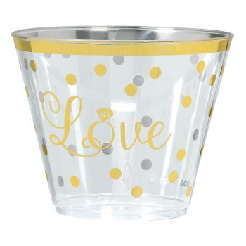 "Love" Plastic Premium Tumblers, 9 oz. 30ct