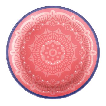 Boho Vibes Summer Mandala Melamine Dessert Plates, 7in, 4ct