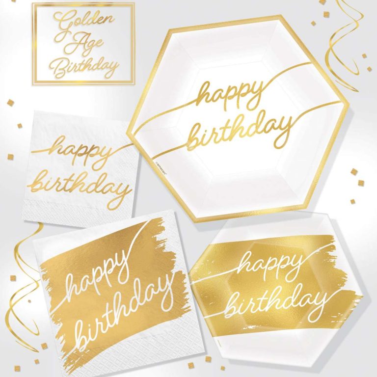 Happy Birthday spelled out in block letters on a white background.