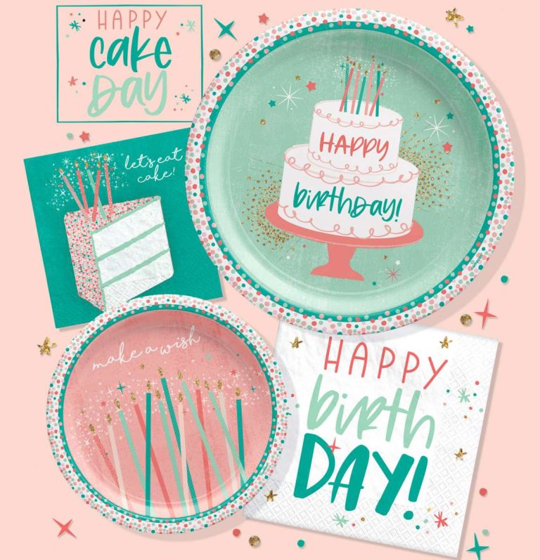 Happy Birthday spelled out in block letters on a white background.