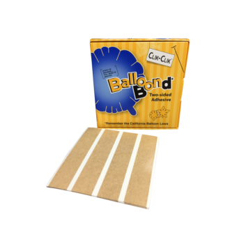 Balloon adhesive strips with packaging box.