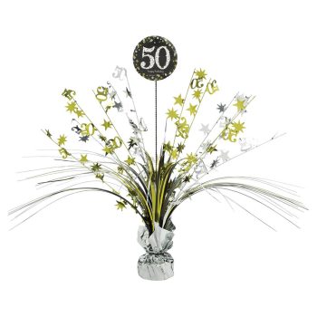 50th anniversary celebration decoration with stars.