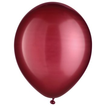 A shiny red balloon with a smooth surface.