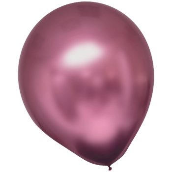 A shiny metallic rose gold balloon.