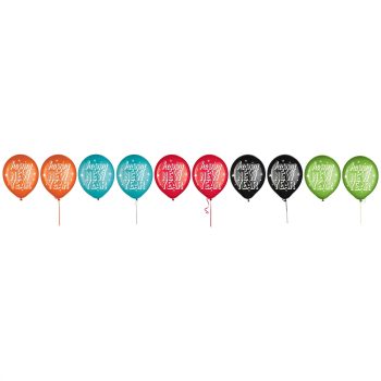 New Year's Eve Latex Balloons - Colorful Confetti 15ct