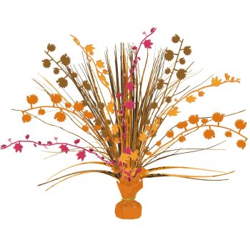 Colorful floral arrangement with orange, pink flowers.