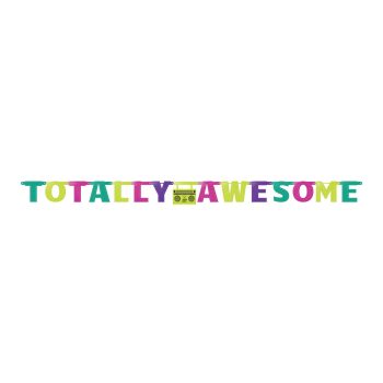 Colorful text spelling out 'TOTALLY AWESOME' with a playful design.