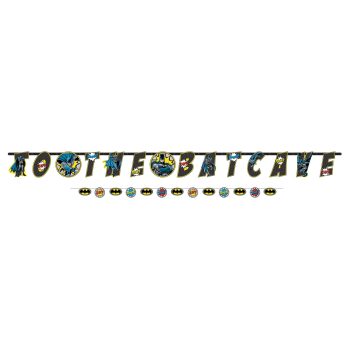 Welcome to the Batcave banner with logos.