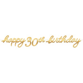 Happy 30th Birthday" gold script text.