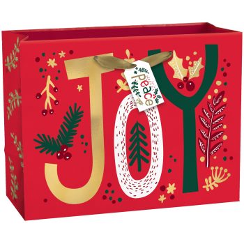 Joy Medium Horizontal Bag w/ gift tag