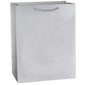 Silver Matte Medium Gift Bag