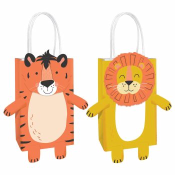 Tiger and lion themed gift bags.