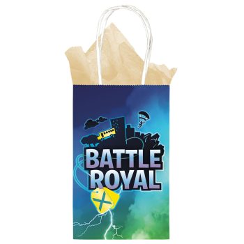 Battle Royal gift bag with cityscape design.