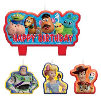 Toy Story birthday candles with characters.
