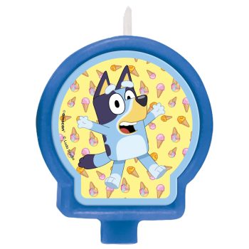 Cartoon dog surrounded by ice cream cones.