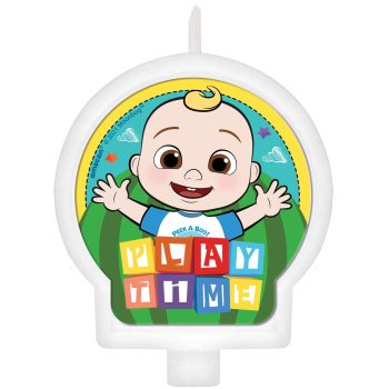 Cartoon baby with "Play Time" blocks.
